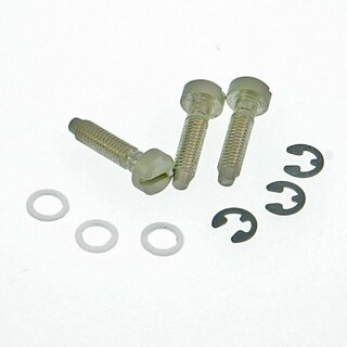 SS-NA (3pcs.) 	Faber Saddles Replacement screw, Brass, nickel plated, aged