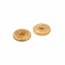 TW-IGA (2 pcs.) 	thumbwheels, brass, inch 6-32,  gold...