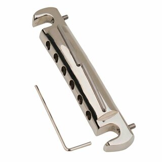 TBWC-59NG-TL        	Faber Vintage Spec ALU Compensated Wraparound Tailpiece, Nickel, gloss, Intonationsleiste: Titan, Linkshand