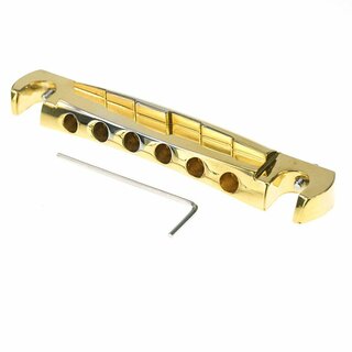 TPWCL-59GG        Faber TPWCL-59, Vintage Spec ALU Compensated Wraparound Tailpiece, Gold, glossy, LEFT HANDED