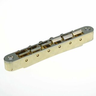 ABRN-GA        ABRN Bridge, Fits Nashv studs, Aged Gold, Brass saddles gold plated